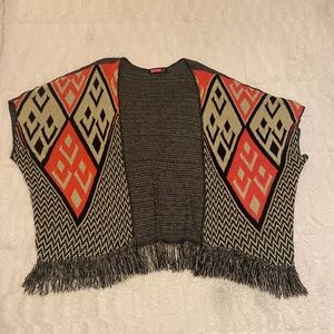 Aztec Print Sweater/Shawl